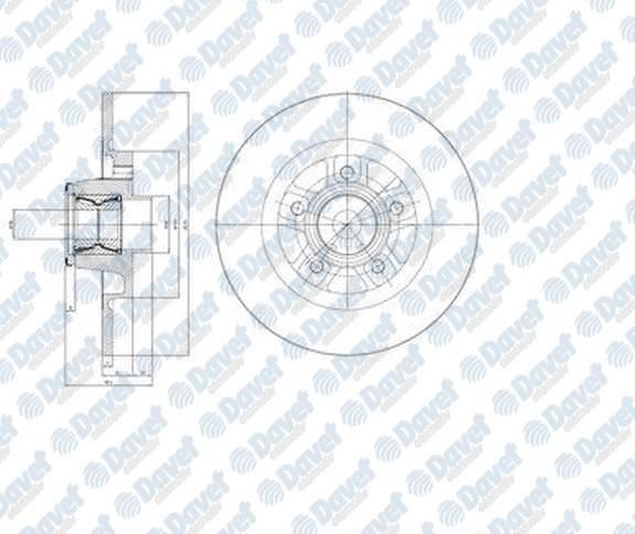DELPHI BG9113RSC Fren Diski Arka Boyali (5d 275mm) Rulmanli Kangoo 08-